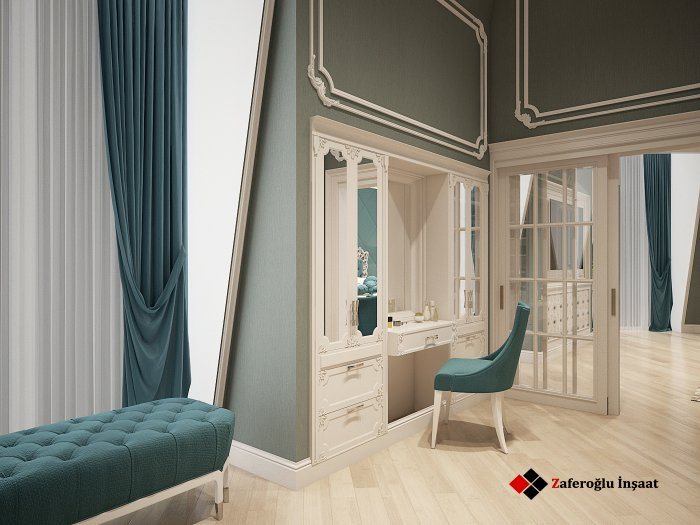Samear project, kadr 6/6: neoklassik üslubda mənzil interyeri, 170 m²