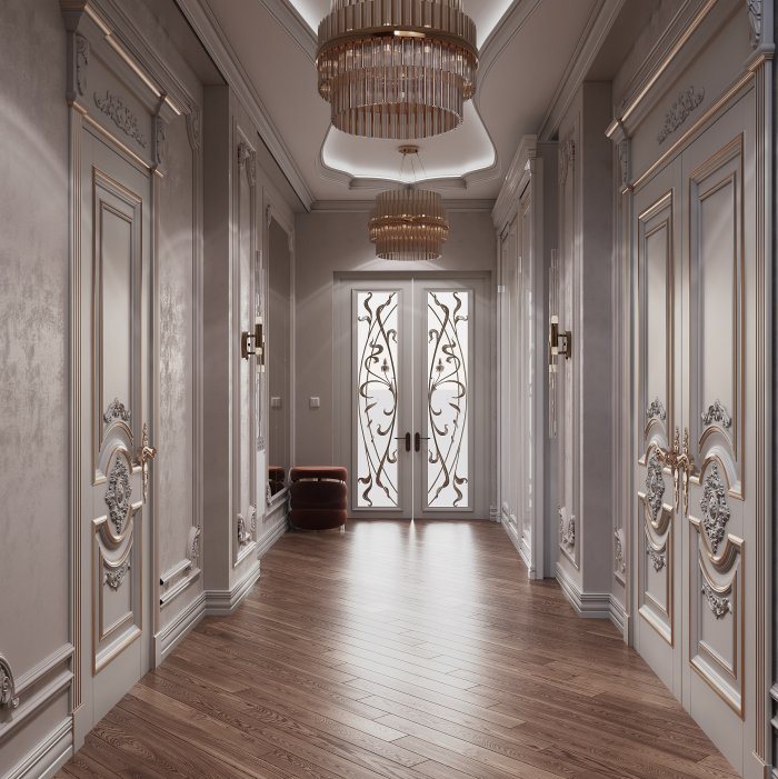 NeoArch project — neoklassik üslubda mənzil interyeri, 189 m², 2023