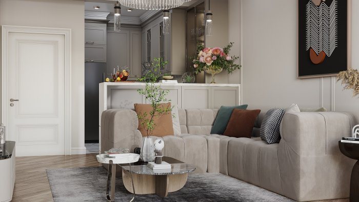 Mənzil interyeri detalı — Avon project (modern üslub, 110 m², 2023), kadr 2/6