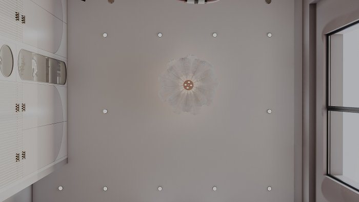 Klarck project, neoklassik üslub, 95 m², 2023: mənzil interyeri məkan həllərindən kadr 5/6