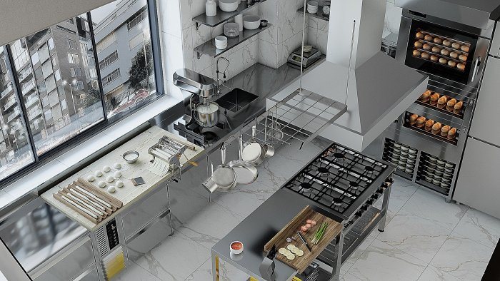 Rest Aron — xidmət mərkəzi üslubda ictimai iaşə məkanı, 130 m², 2023