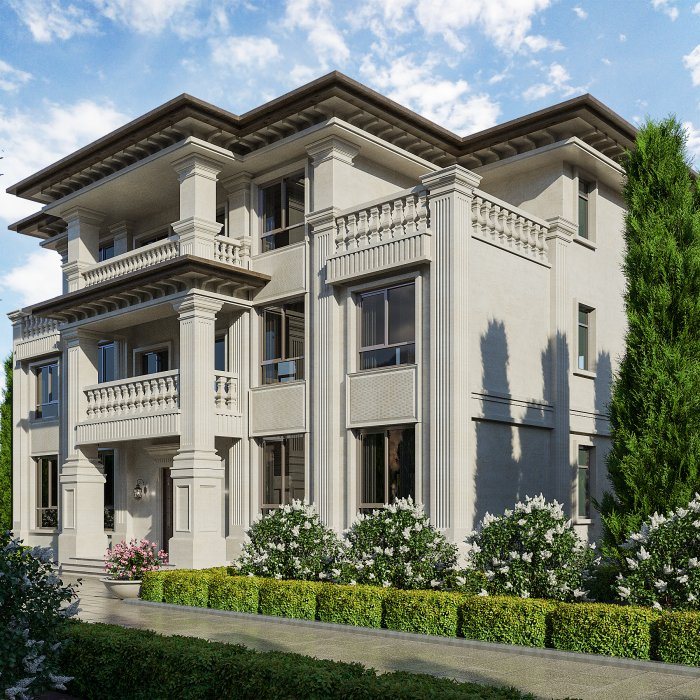 AOMORİ üslubunda villa obyektindən görüntü 3/3 — neoklassik üslub, 543 m², 2024