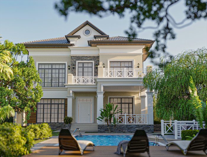 ŞÜVƏLAN layihəsi, neoklassik üslub, 364 m², 2024: villa layihəsi məkan həllərindən kadr 5/6