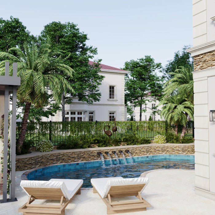 SEA BREEZE 2 layihəsi, neoklassik üslub, 278 m², 2024: villa layihəsi məkan həllərindən kadr 5/7