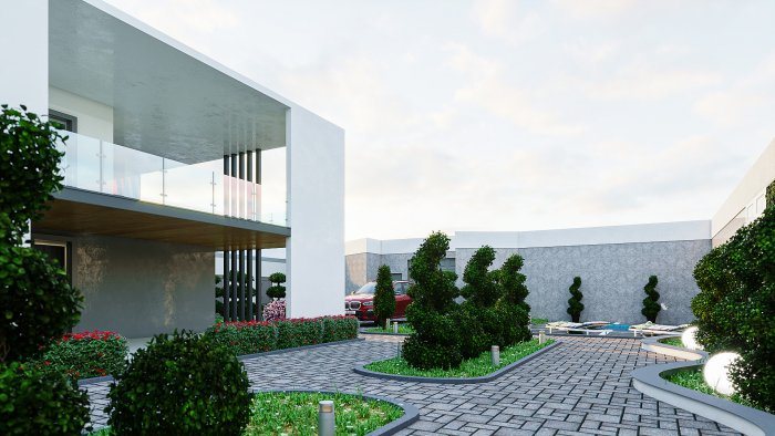 Villa layihəsi detalı — MODERN villa layihəsi (modern üslub, 286 m², 2024), kadr 2/6