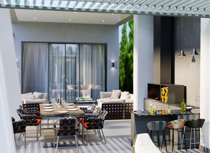 LUXURY MODERN, neoklassik üslub, 411 m², 2024: villa layihəsi məkan həllərindən kadr 5/7