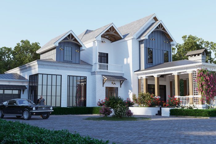 RUSTİK villa layihəsi obyektindən görüntü 3/6 — neoklassik üslub, 372 m², 2024