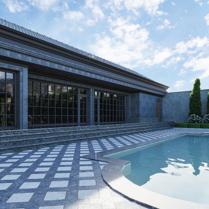 BARN HOUSE üslubunda villa layihəsi, kadr 6/6: neoklassik üslubda villa layihəsi, 438 m²