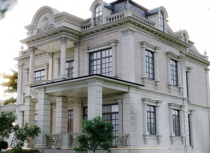 MƏRDƏKAN 5 layihəsi obyektindən görüntü 3/5 — neoklassik üslub, 371 m², 2024