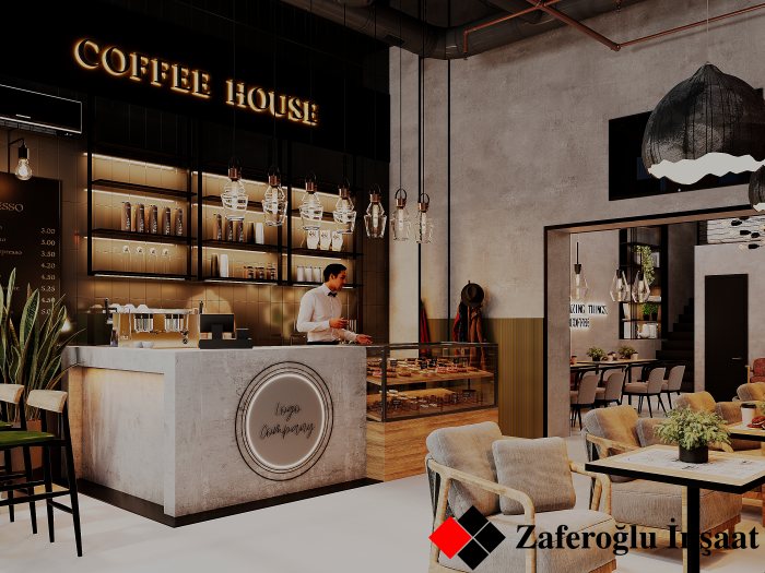Ictimai iaşə məkanı detalı — COFFEESHOP (modern üslub, 2024), kadr 2/6