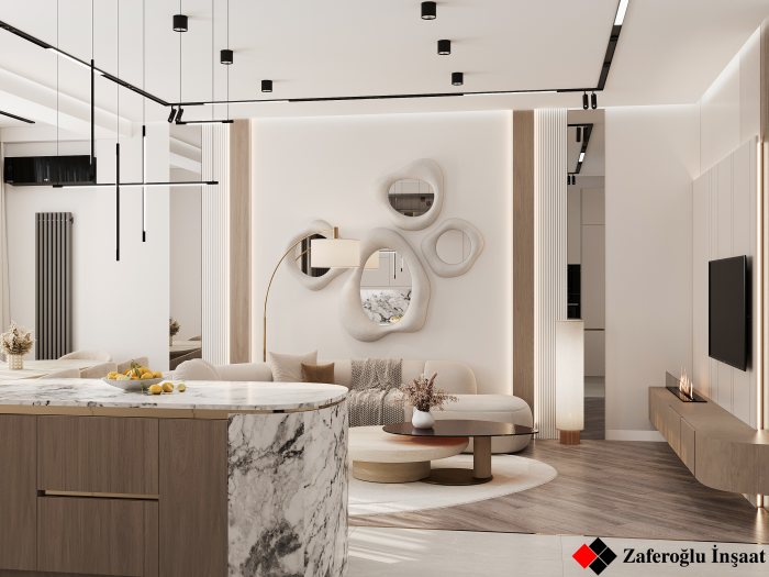Koroghlu Project, kadr 6/7: neoklassik üslubda mənzil interyeri, 193 m²
