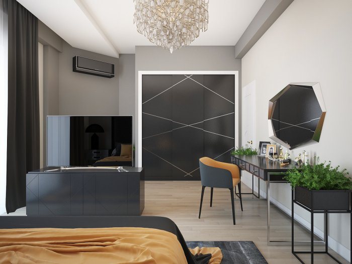 Mona Derm project, kadr 6/6: modern üslubda mənzil interyeri, 150 m²
